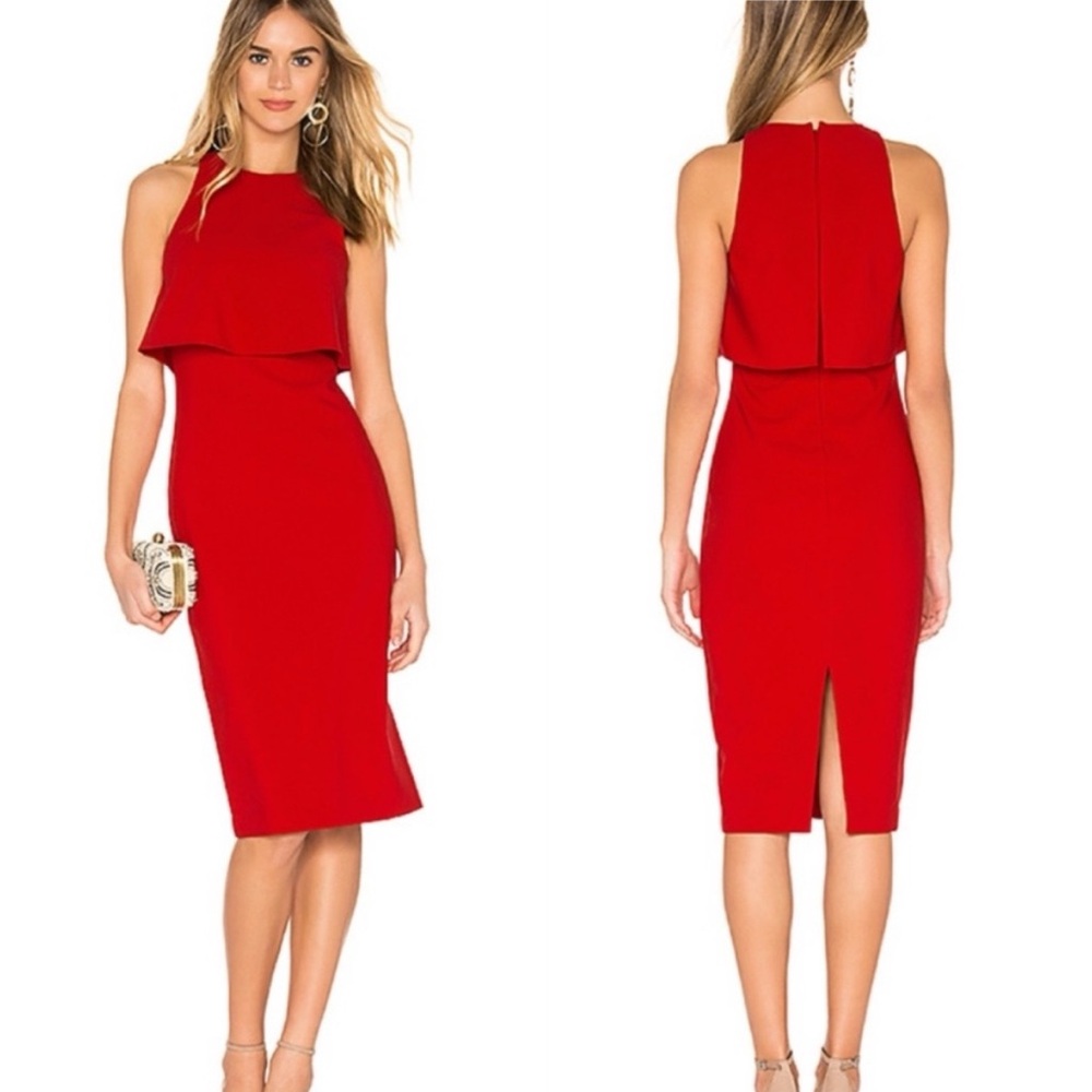 Likely Shayna Sheath knee length sleeveless Dress Scarlet Red size 2 fitted